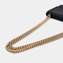 Pre Owned حقيبة كتف سالفاتوري فيراغامو بارا جيني جلد أسود