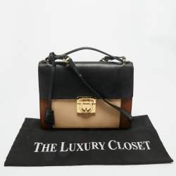 Pre Owned Salvatore Ferragamo Tricolor Leather Marisol Top Handle Bag