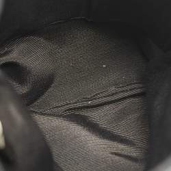 Pre Owned Salvatore Ferragamo Black Gancini Embossed Fabric Flat Messenger Bag