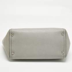 Pre Owned Salvatore Ferragamo Grey Leather Verve Tote