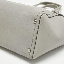 Pre Owned Salvatore Ferragamo Grey Leather Verve Tote