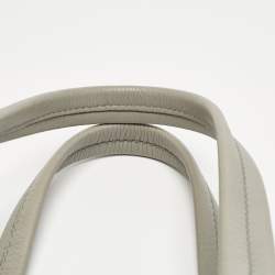 Pre Owned Salvatore Ferragamo Grey Leather Verve Tote