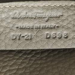 Pre Owned Salvatore Ferragamo Grey Leather Verve Tote