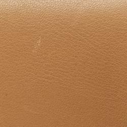 Pre Owned Salvatore Ferragamo Beige Leather Gancio Tote