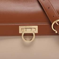 Pre Owned Salvatore Ferragamo Tricolor Leather Large Sofia Top Handle Bag