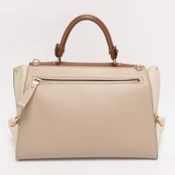 Pre Owned Salvatore Ferragamo Tricolor Leather Large Sofia Top Handle Bag