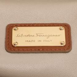 Pre Owned Salvatore Ferragamo Tricolor Leather Large Sofia Top Handle Bag