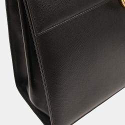 Pre Owned Salvatore Ferragamo Black Gancini 2way Handbag