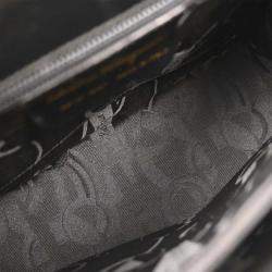 Pre Owned Salvatore Ferragamo Black Gancini 2way Handbag