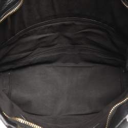 Pre Owned Salvatore Ferragamo Black/Cream Leather Zip Tote