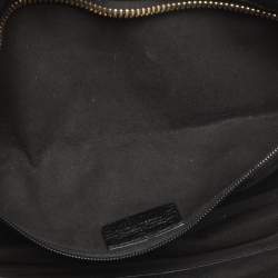 Pre Owned Salvatore Ferragamo Black/Cream Leather Zip Tote