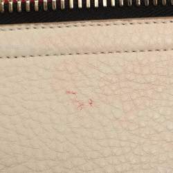 Pre Owned Salvatore Ferragamo Black/Cream Leather Zip Tote