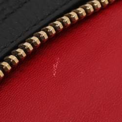 Pre Owned Salvatore Ferragamo Black/Cream Leather Zip Tote