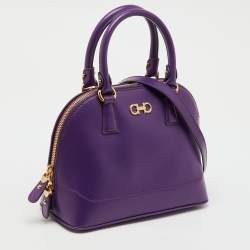 مملوكة مسبقًا حقيبة سالفاتوري فيراغامو دارينا جلد صفايانو أرجواني