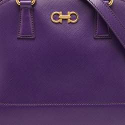 مملوكة مسبقًا حقيبة سالفاتوري فيراغامو دارينا جلد صفايانو أرجواني