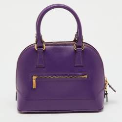 مملوكة مسبقًا حقيبة سالفاتوري فيراغامو دارينا جلد صفايانو أرجواني