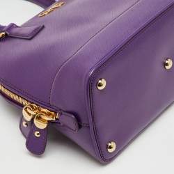 مملوكة مسبقًا حقيبة سالفاتوري فيراغامو دارينا جلد صفايانو أرجواني