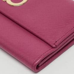 مملوكة مسبقًا محفظة كونتيننتال سالفاتوري فيراغامو جلد غانسيو وردية