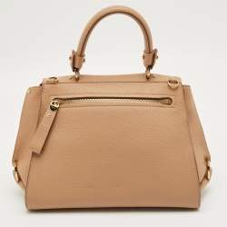 Pre Owned Salvatore Ferragamo Beige Leather Medium Sofia Top Handle Bag