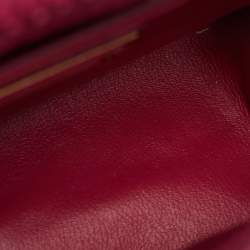 Pre Owned Salvatore Ferragamo Pink Python and Metal Mini Sofia Top Handle Bag