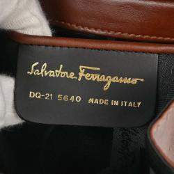 Pre Owned Salvatore Ferragamo Brown Shoulder Bag