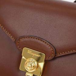 Pre Owned Salvatore Ferragamo Brown Shoulder Bag