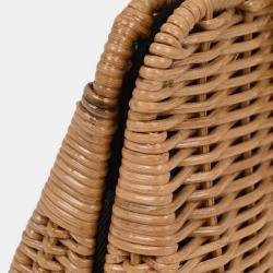 Pre Owned Salvatore Ferragamo Beige Rattan Gancini Shoulder Bag