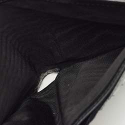 Pre Owned Salvatore Ferragamo Black Leather Vara Bow French Wallet
