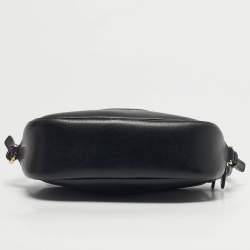 Pre Owned Salvatore Ferragamo Black Leather Gancio City Shoulder Bag