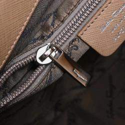 Pre Owned Salvatore Ferragamo Brown Leather Gancini Handbag