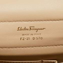Pre Owned Salvatore Ferragamo Yellow Leather Small Sofia Top Handle Bag