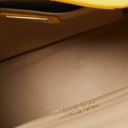 Pre Owned Salvatore Ferragamo Yellow Leather Small Sofia Top Handle Bag