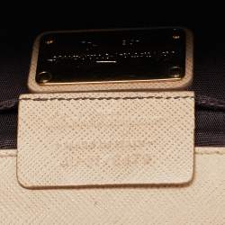 Pre Owned Salvatore Ferragamo Purple/Beige Leather Mini Ginny Crossbody Bag