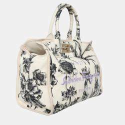 Pre Owned Salvatore Ferragamo The Studio Floral Print Tote Bag