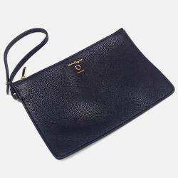 Pre Owned Salvatore Ferragamo Black Leather Gancini shopper bag