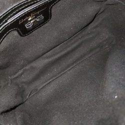 Pre Owned Salvatore Ferragamo Black Leather Vara Crossbody Bag