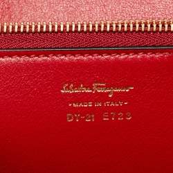 Pre Owned حقيبة سالفاتوري فيراغامو ماريسول يد علوية جلد رمادي مزجج