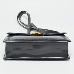 Pre Owned حقيبة سالفاتوري فيراغامو ماريسول يد علوية جلد رمادي مزجج