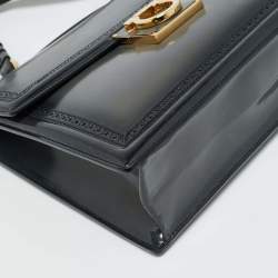 Pre Owned حقيبة سالفاتوري فيراغامو ماريسول يد علوية جلد رمادي مزجج