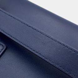 Pre Owned حقيبة كتف فيراغامو كاميرا جانشيني جلد أزرق منتصف الليل