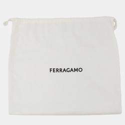 Pre Owned حقيبة كتف فيراغامو كاميرا جانشيني جلد أزرق منتصف الليل