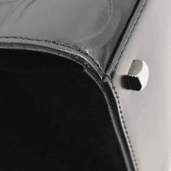 Pre Owned Salvatore Ferragamo Black Embossed Leather Handbag