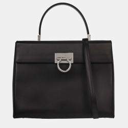 مملوكة مسبقًا Salvatore Ferragamo Black Gancini 2way Handbag