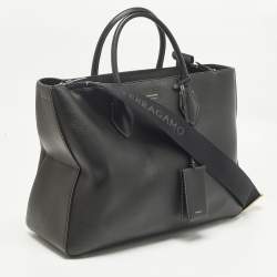 مملوكة مسبقًا حقيبة يد سالفاتوري فيراغامو جلد أسود شكل نجمة كبيرة