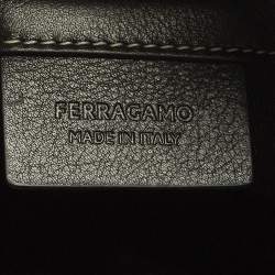 مملوكة مسبقًا حقيبة يد سالفاتوري فيراغامو جلد أسود شكل نجمة كبيرة