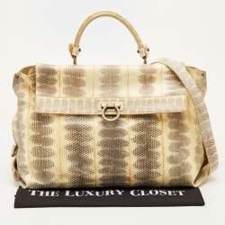 مملوكة مسبقًا حقيبة سالفاتوري فيراغامو جلد أسود كبيرة صوفيا يد علوية