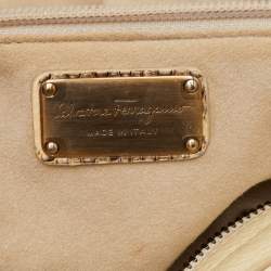 مملوكة مسبقًا حقيبة سالفاتوري فيراغامو جلد أسود كبيرة صوفيا يد علوية