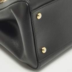 مملوكة مسبقًا Salvatore Ferragamo Melike Vara Bow Mini Black Leather Chain Tote