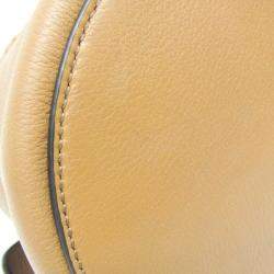 Pre Owned Salvatore Ferragamo Gancini Sling Bag Leather Shoulder Bag Brown