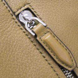 Pre Owned Salvatore Ferragamo Gancini Sling Bag Leather Shoulder Bag Brown